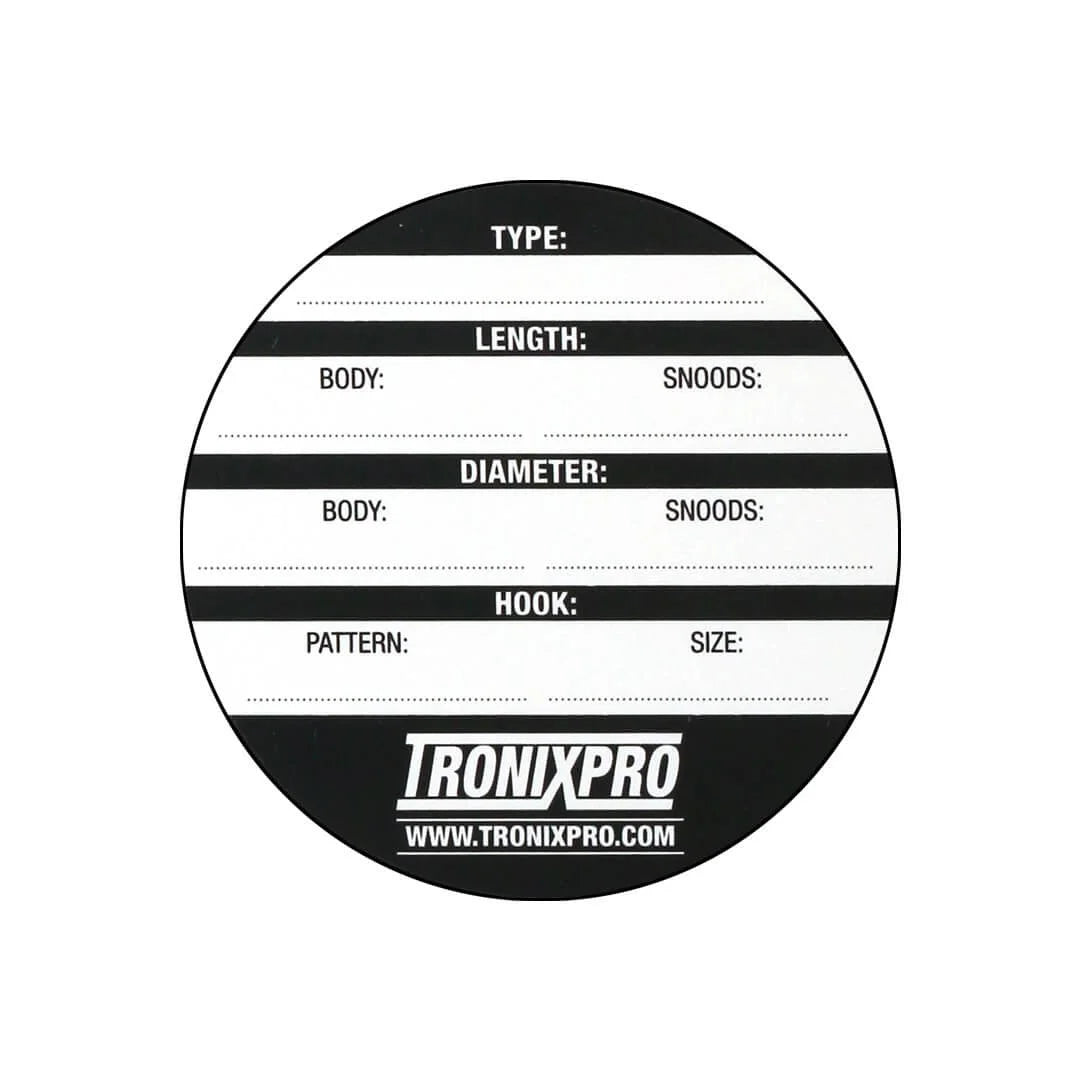 Tronixpro Rig Winder Labels | 6.5cm Packs of 50