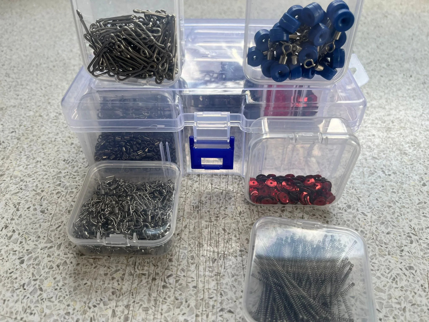 Plastic Clear Storage Organiser 14 Smaller Boxes (Tackle Not Included)