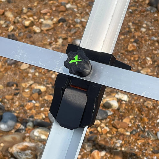 Anglex double butt cup bracket for Ian Gold tripods.