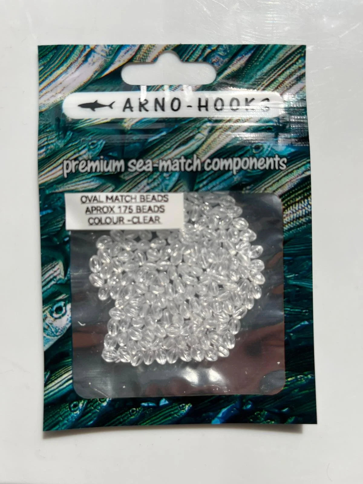 Arno-Hooks Oval Match Beads Black or Clear
