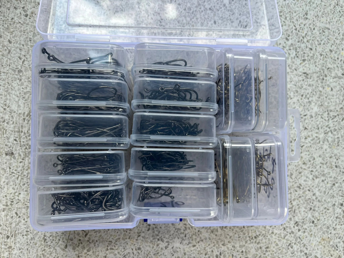 Plastic Clear Storage Organiser 14 Smaller Boxes (Tackle Not Included)