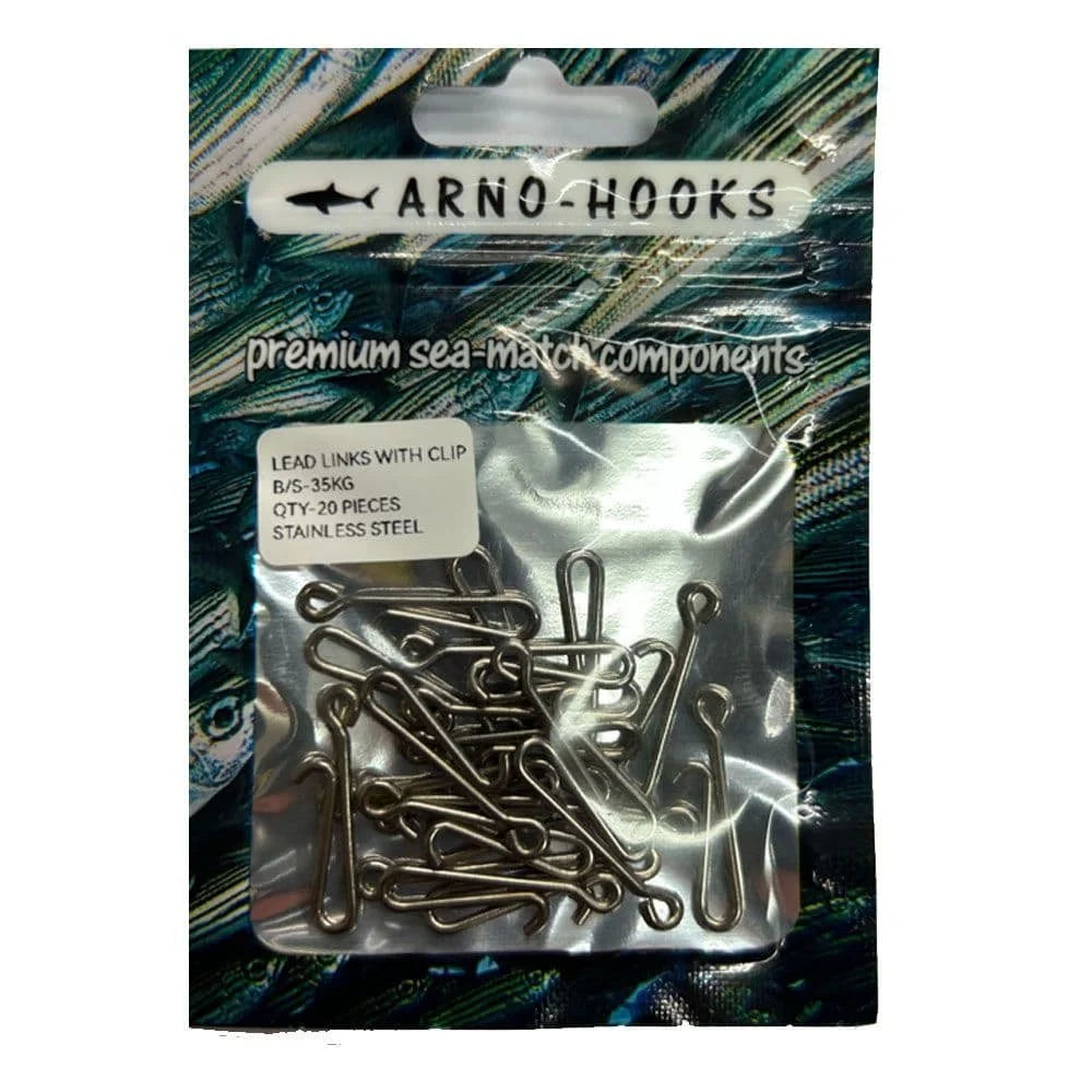 Arno-Hooks Stainless Steel Lead Links With Clip